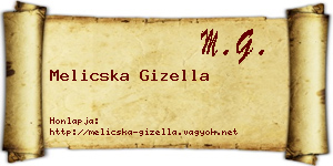 Melicska Gizella névjegykártya